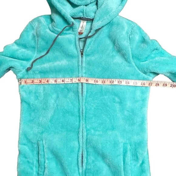 No boundaries turquoise ultra plush fleece full zip hoodie size Junior 7-9 - Picture 8 of 11